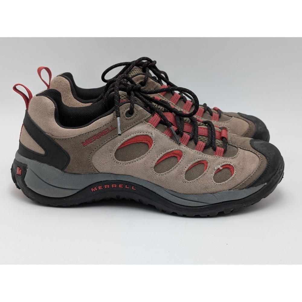 Merrell Hiking Shoes Mens 10.5 Brindle Chameleon II Flux Low Top Suede Rugged